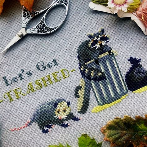 Raccoon Cross Stitch Etsy