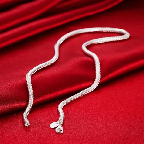 Most Trendy Silver Snake Bone Male Chain Mm Inch Long Necklace