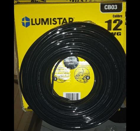 Cable Thw 12awg 100 Mts Negro Lumistar Grupo Construmateriales