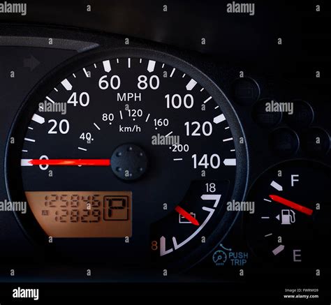 Car Dashboard With Speedometer Odometer And Gas Guage With Trip Reset