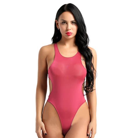 Yoga Swimsuit Monokini One Piece Thong Leotard High Cut Bikini Halter