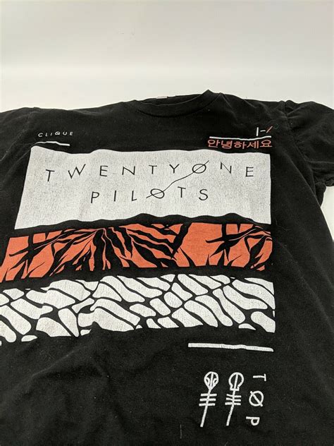 Twenty One Pilots Band Clique Symbol Logo Black T Shi Gem