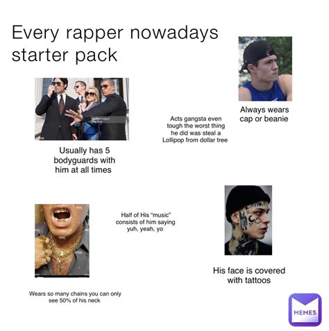 Every Rapper Nowadays Starter Pack Rstarterpacks