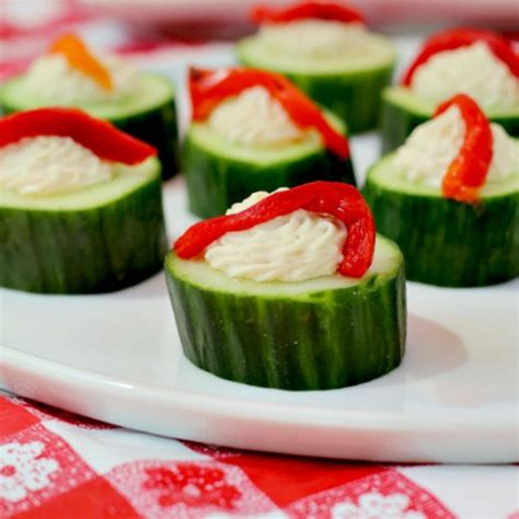 Easy Cucumber Hummus Cups Renees Kitchen Adventures