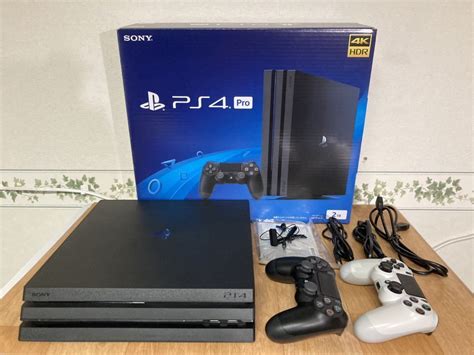 品 Playstation4 Pro 2tb Cuh 7200cb01 ＋白コントローラー Ps4pro ジェットブラックps4本体｜売買