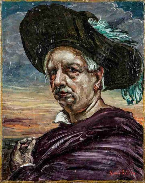 Dipinto Autoritratto Giorgio De Chirico Gabriele Gogna