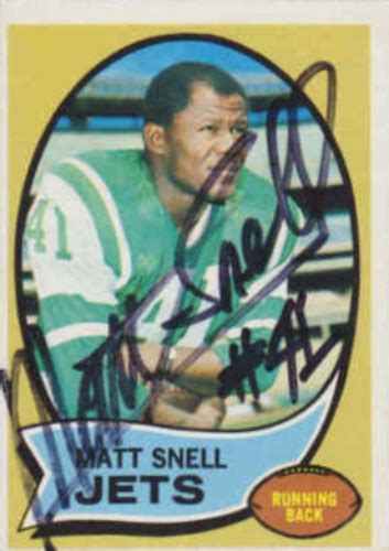 Matt Snell Autographs and Memorabilia | Sports, Football