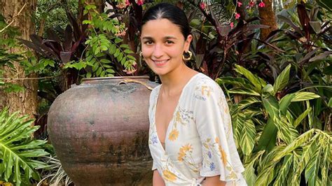 Alia Bhatts ₹20000 Outfit Is A Floral Wrap Around Dress Golden