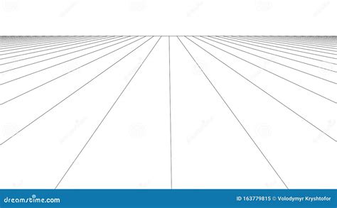 Vector Perspective Grid Grid Of Longitudinal Lines Detailed Lines On