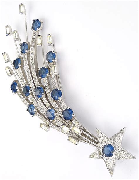 Mb Boucher Pave Diamante Baguettes And Sapphire Chatons Giant Shooting