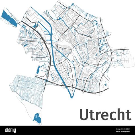 Utrecht map. Detailed map of Utrecht city administrative area ...