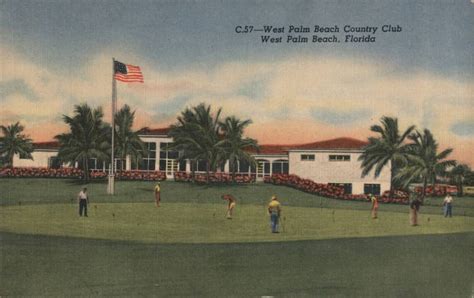 West Palm Beach Country Club Florida Postcard