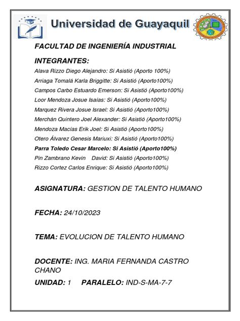 Proyecto 2 De Gestion Y Talento Humano Grupo 3 Escuela De La