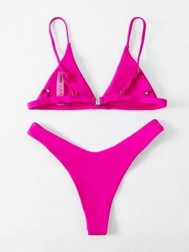 Bikini Sexy Bañador Unicolor Triángulo Corte Alto Colores Envío gratis