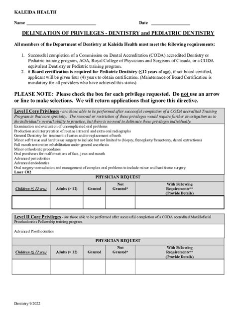 Fillable Online Department Of Oral And Maxillofacial Surgery Kaleida