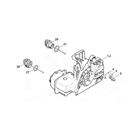 Carter moteur d origine pour Tronçonneuse STIHL 021C 023C 025C