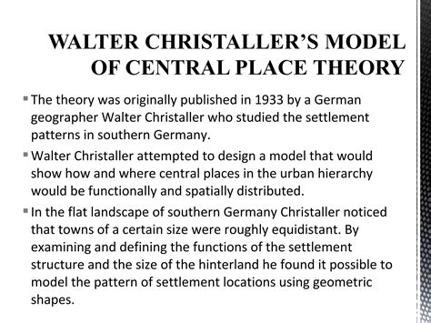 Walter Christaller Central Place Theory Explains How Cities Are Built - RYZE Superfoods