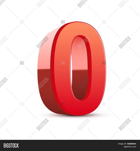 3D Shiny Red Number 0 Vector & Photo (Free Trial) | Bigstock