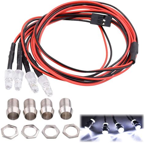 Kalevel 4 RC LED Light Headlight Kit RC Car Tail Lights RC Truck Lights