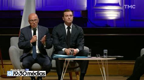 Jordan Bardella Et Ric Ciotti Apparaissent Pour La Premi Re Fois C Te