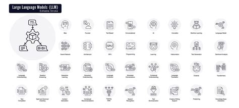 Language Model Icons. LLM Icons. NLP, Artificial Intelligence Icons ...