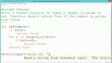 Prime Number Logic In Python