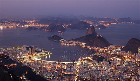 Rio de Janeiro skyline at night