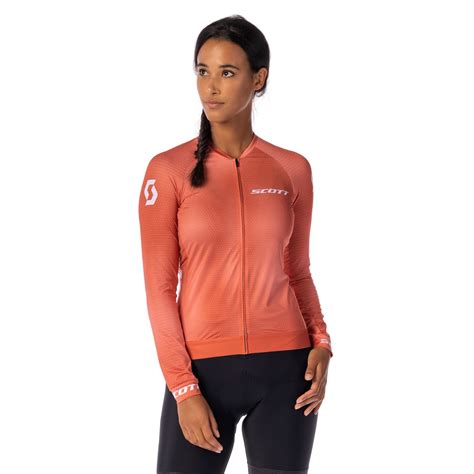 Scott Maillot De Manga Larga Mujer Rc Pro Rose Beige Braze Orange