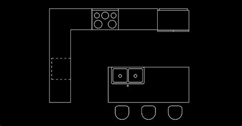 Cocina Integral En Autocad Dwg Con Isla Dwgautocad