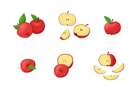 Red apples clipart. Vector illustration. 9588430 Vector Art at Vecteezy