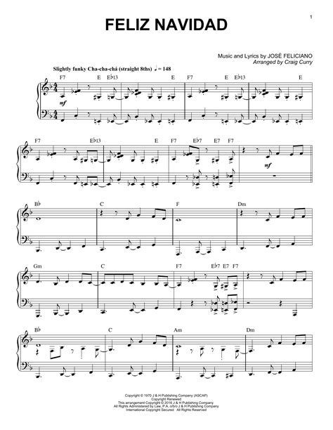 Jose Feliciano - Feliz Navidad sheet music