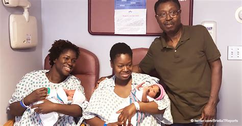 Two Sisters Give Birth On Same Day In The Same Hospital On Dads 70th