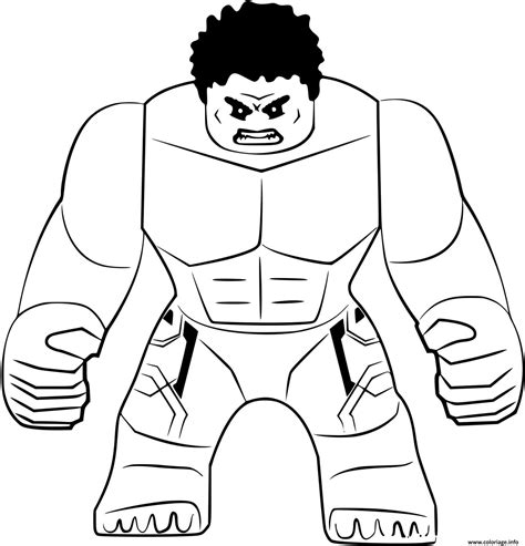 Lego Marvel Hulk Para Colorear Imprimir E Dibujar Coloringonlycom