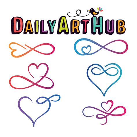 Gradient Infinity Hearts Clip Art Set – Daily Art Hub – Free Clip Art ...