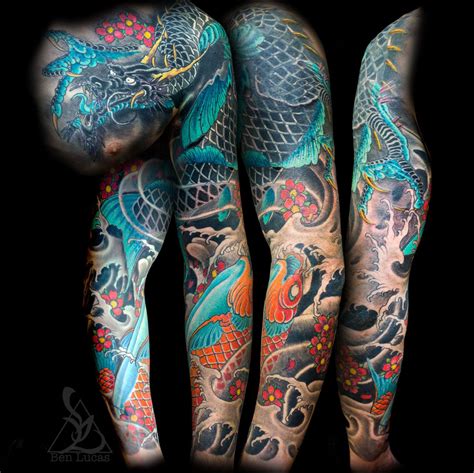 Photo Koi Dragon Tattoo Dragon Sleeve Tattoos