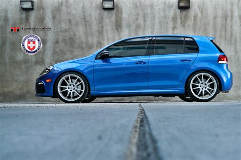 Blue Golf R With Hre P Sc Nice Vw Gti Mkvi Forum Vw Golf R