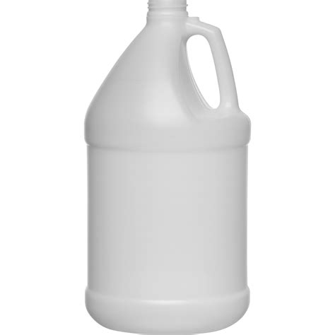 1 Gallon Fluorinated Natural HDPE Plastic Round Jug 38mm 38 400 ISSA