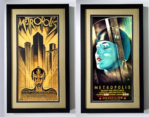 Metropolis Movie Poster Set Metalic Gold Mat. Finest Quality. - Etsy