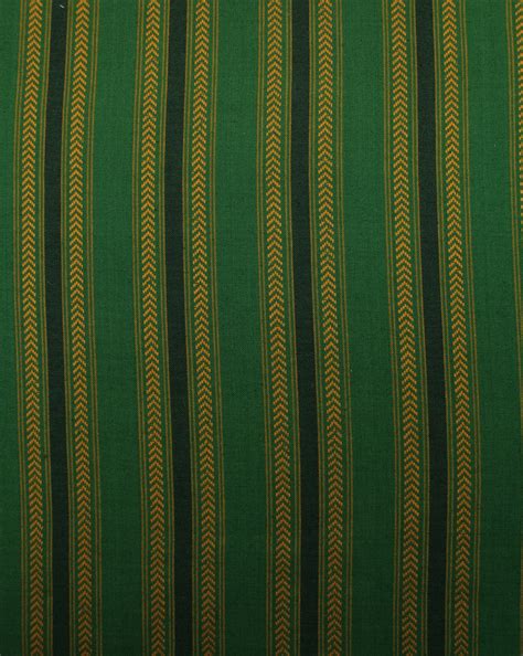 Green And Yellow Stripe Cotton Ikat Fabric Sahni Fabs