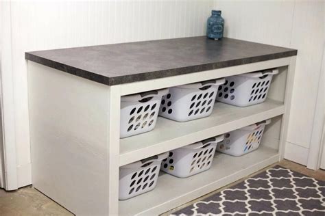 Laundry Basket Storage Innovative Laundry Folding Table With Storage