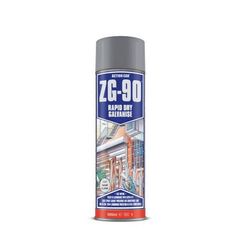 Zg 90 Action Can Cold Zinc Galvanising Spray Paint Silver Bright