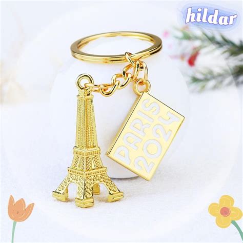 Hildar Paris Olympic Games Keychains Souvenirs Vintage Keyring