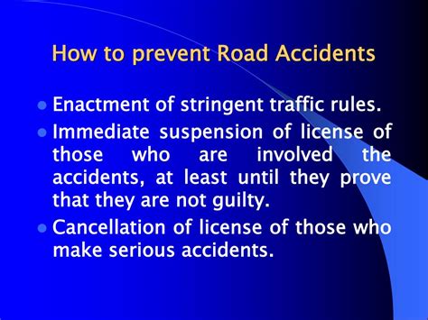 Ppt Road Safety How To Prevent Road Accidents Powerpoint