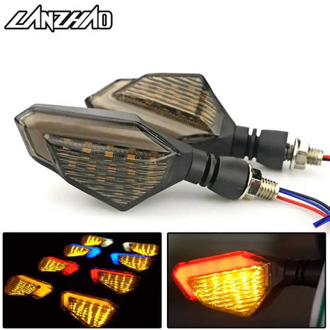 Pcs Motorcycle Led Turn Signal Lights Left Right Signal Lamp Daytime