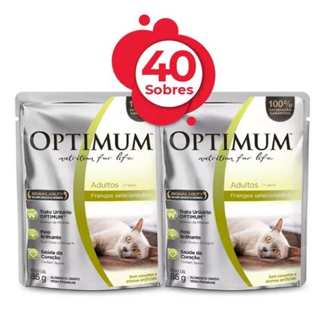 Pack Optimum Alimento H Medo Para Gato Adulto Pollo G Env O Gratis