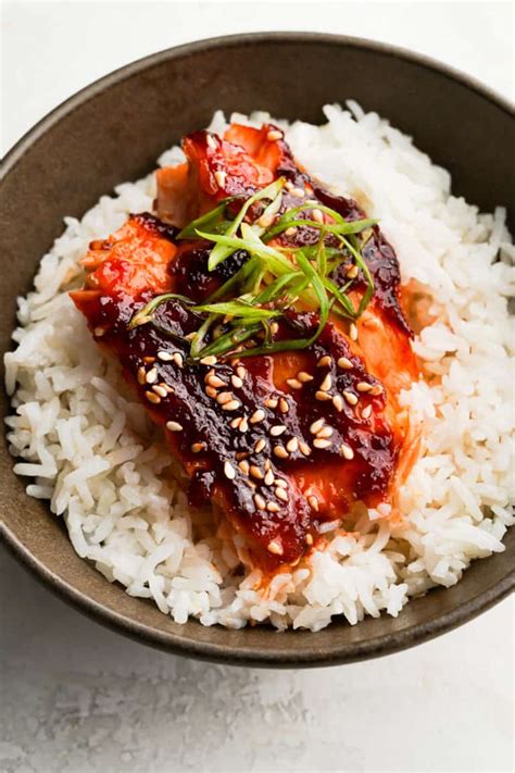 Gochujang Salmon With Pandan Rice Whisper Of Yum