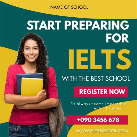 Plantilla De Folleto De Preparación De Ielts Postermywall