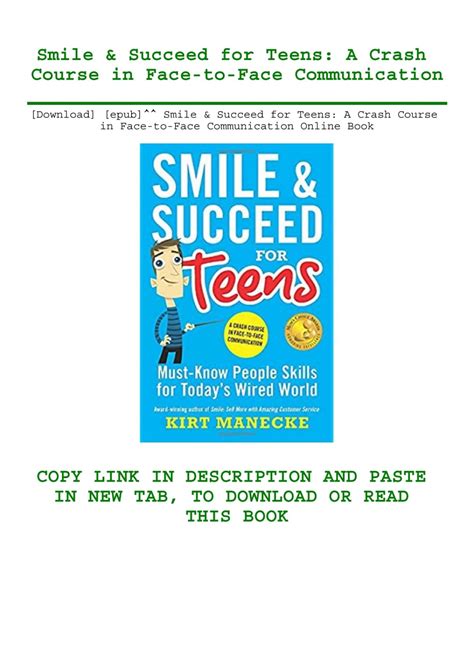 Smile Succeed For Teens A Crash Course In Face To Face Communication