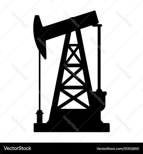 Oil Pump Silhouette Symbol Icon Royalty Free Vector Image