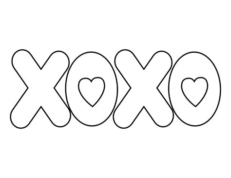 Printable Xoxo Coloring Page